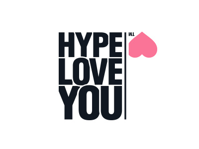 Hypeloveyou: Hyped Logo heart helvetica hyped hypeloveyou icon logo pink vector