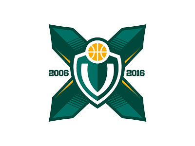 Valcude 10 Anniversary basketball logo valcude vector