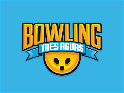 Bowling Tres Aguas bowling logo vector