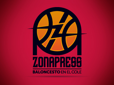 ZonaPress School Logo. baloncesto basketball branding cole logo press school team vector zona