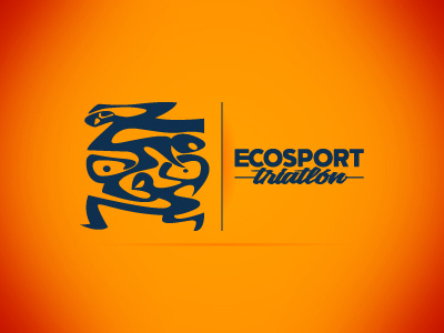 Ecosport Triatlón branding logo re design triathlon vector