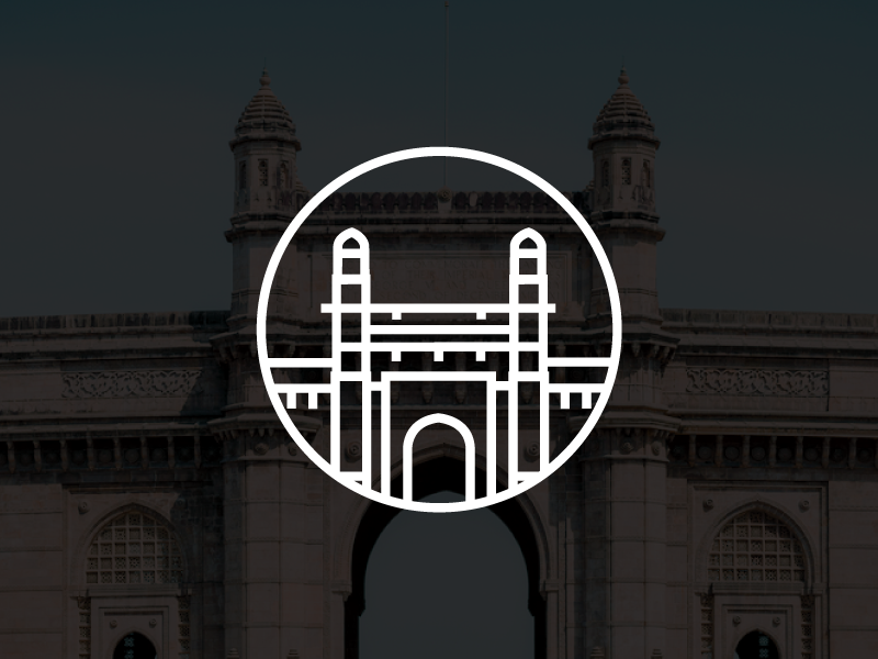 Indian city icons.. Mumbai by PraveenPrakashanNair on Dribbble