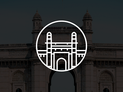 Indian city icons.. Mumbai design icons illustration india mumbai