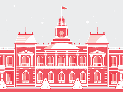 Illustration- Ho chi Min city hall Vietnam.