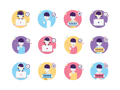 Icons for redBus hotels. design icons illustration