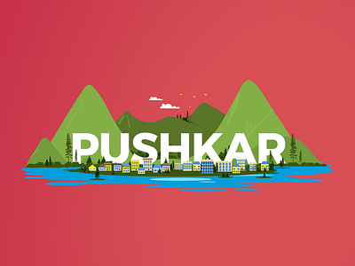Top monsoon destinations - Pushkar colours design illustration india redbus