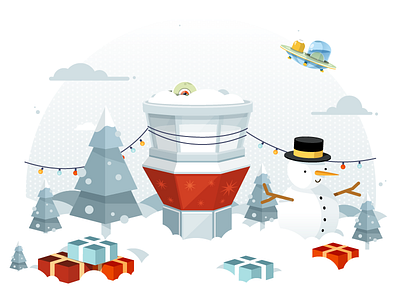 Tower Stuff Store - Holiday Order Deadlines christmas fournova gift git git tower holiday illustration snow snowman store tower vector