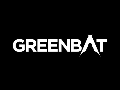 Greenbat logo animal bat green logo
