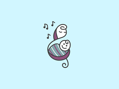 Childbirth Melodies Logo baby doula logo mother music therapy