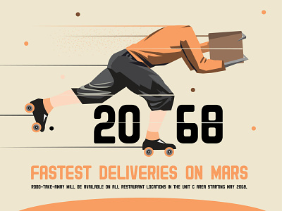 Fastest Deliveries to Mars block font future illustration kalmansk mars retro typography vintage