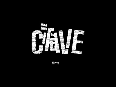 Cave [洞】Logo Concept black cave 洞 logo typography white