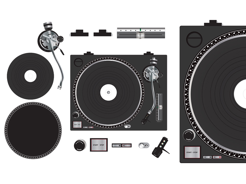 Turntable taken apart by Simo Herold on Dribbble