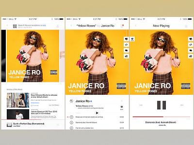 009 Music Player | 100 Days of UI Design