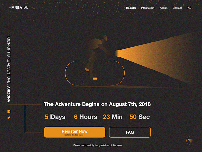 014 Countdown Timer | 100 Days of UI Design bike countdown cycling dailyui dark night orange uidesign