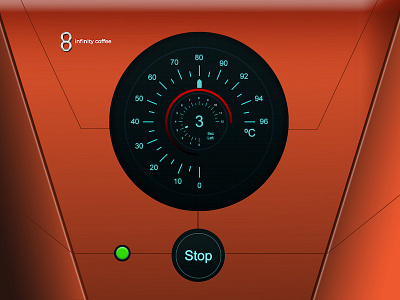 015 On / Off Switch | 100 Days of UI Design car coffee future interface maker meter speed temperature ui