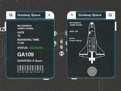 024 Boarding Pass | 100 Days of UI Design