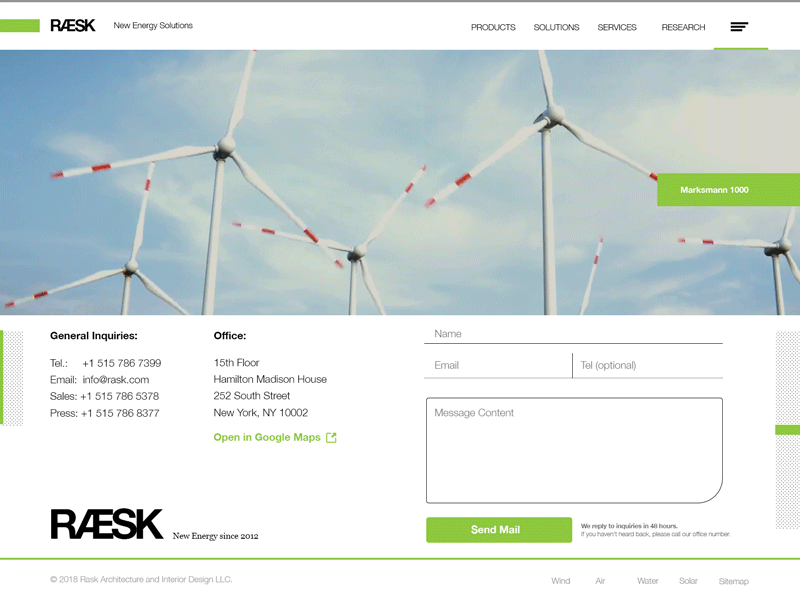 028 Contact Us | 100 Days of UI Design contact dailyui energy green new energy power ui uidesign web design wind