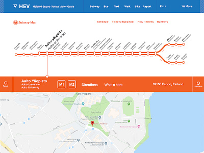 029 Map | 100 Days of UI Design dailyui guide helsinki metro subway transportation uidesign