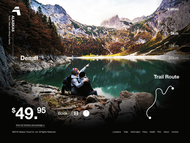 030 Pricing | 100 Days of UI Design alaska dailyui hike map mountains outdoors pricing routes travel uidesign walk webdesign