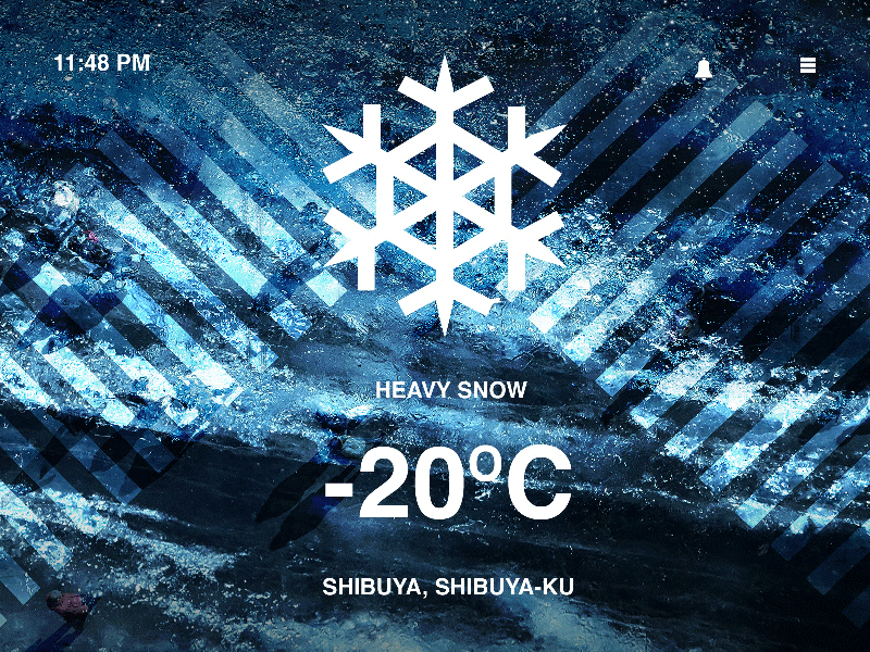 037 Weather | 100 Days of UI Design app dailyui desktop forecast ice snow tablet uidesign weather winter