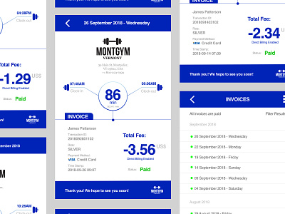 046 Invoice | 100 Days of UI Design app billing dailyui gym invoice smart system uidesign