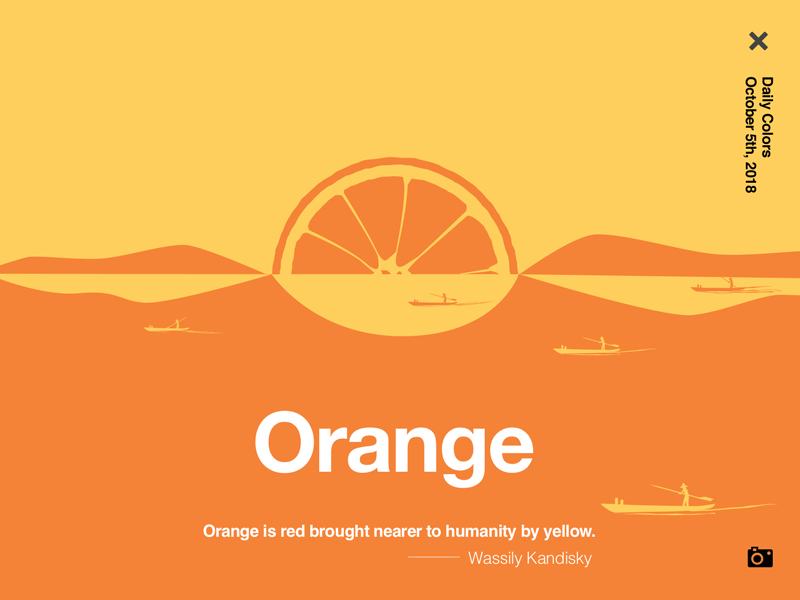 049 Notifications | 100 Days of UI Design boat dailyui notification orange pop prompt screensaver sea uidesign