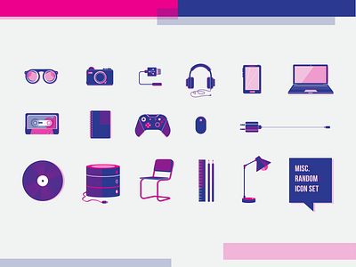 055 Icon Set | 100 Days of UI Design dailyui design gadgets icon set uichallange