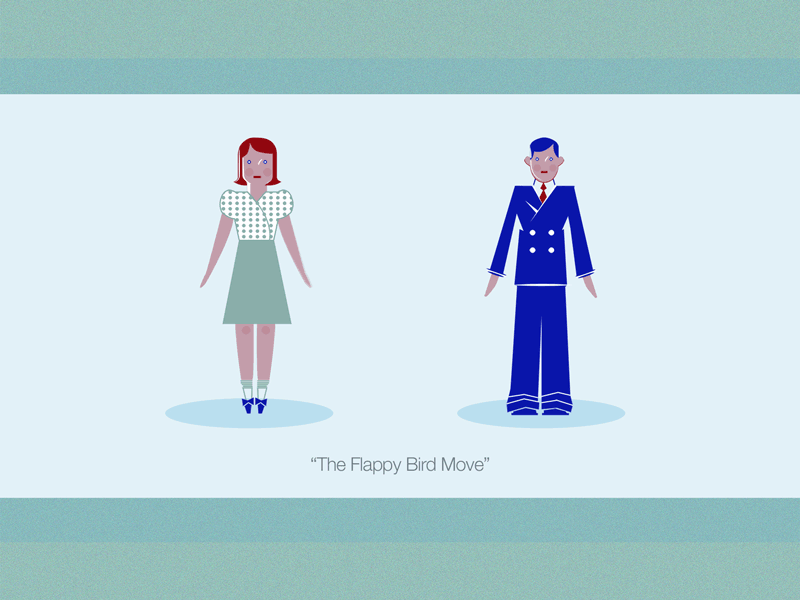 062 Workout Of The Day | 100 Days of UI Design character animation characters dailyui dance illustration move retro simple uidesign vintage workout