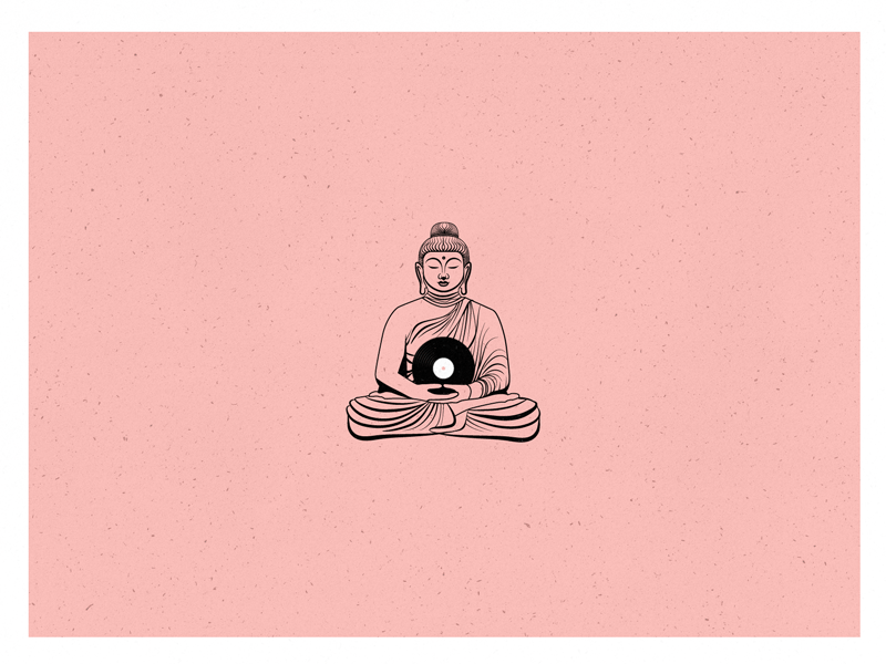 093 Splash Screen | 100 Days of UI Design 93 animation buddha chill dailyui meditation music splash screen uidesign vinyl