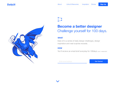 100 Redesign The DailyUI Homepage | 100 Days of UI Design 100 challenge dailyui day homepage redesign uidesign web design