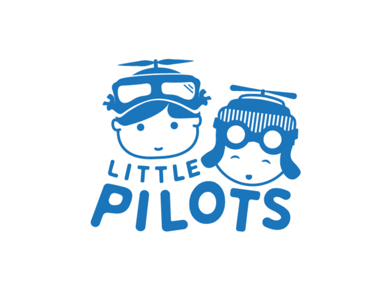 Little Pilots Logo (Motion) airplane animation branding children cute kids little pilots logo motion pilot simple