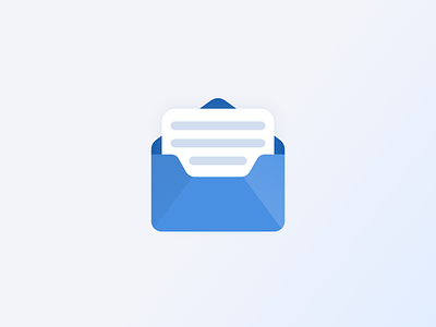 Mail App Icon blue design icon logo mail mailbox minimal modern vector