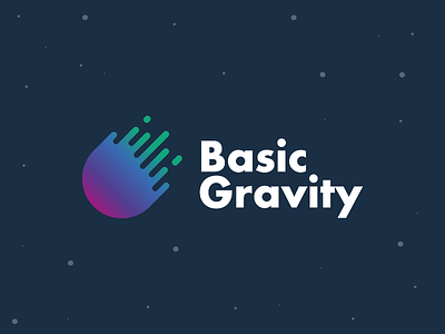 Basic Gravity asteroid astronauts basic cosmos gravity logo marketing nasa space