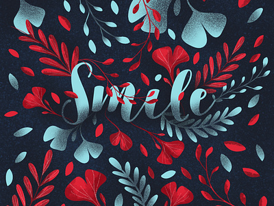 Smile colors design drawing floral flowers illustration nature pattern smile