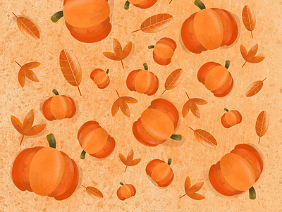 Pumpkin patterns autumn colors design digital illustration digital painting drawing illustration nature pattern pumpkin