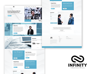 Infinity Engineering Website Design/Development blue branding design engineer engineering industry live partner typography ui ux web web design webdesign website website design wordpress