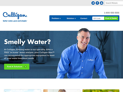 Culligan Local Site Redesign web design