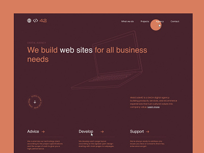 Corporate website fot web agency (concept)