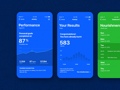 Fitness App concept fitness app interface ui ux