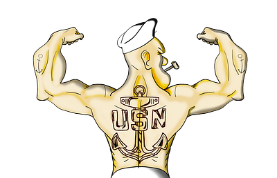 Popeye Navy tattoo illustration navy popeye