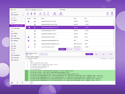 Git Tower iOS 7 Inspired OSX App