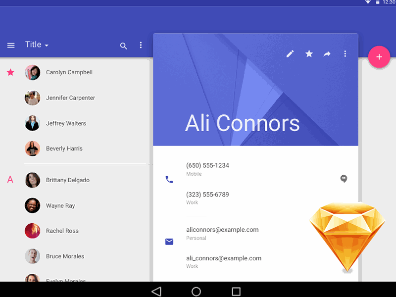 Material Design [Free .Sketch Template & Icons] by Kyle Ledbetter on  Dribbble
