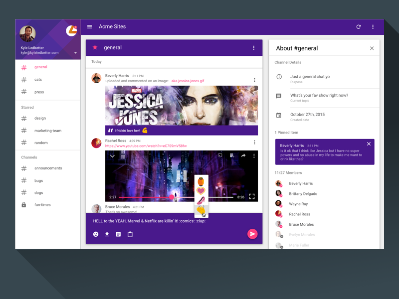 Slack Material Design Desktop App