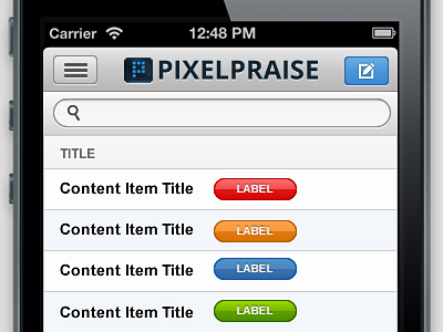 Pixel Praise iPhone Mockup app bootstrap iphone joomla theme ui