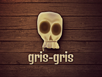 gris-gris logo logo pouch skull texture