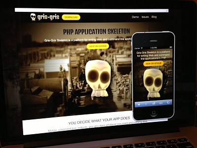 Gris-Gris Site Buildout dark skeleton skull voodoo website