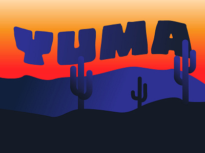 Yuma arizona cactus vector yuma
