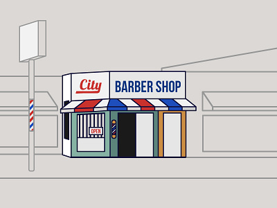 Barber Shop barber barber shop building illustration shop vector