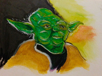 Yo Duh acrylic painting star wars the force yoda