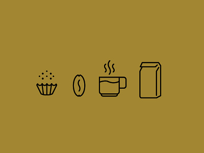 Coffee Icons bag bean coffee coffee bag cup filter icons lines vector